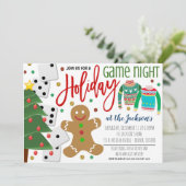 Vakantiegame Night Party nodigt u uit Kaart (Staand voorkant)