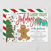 Vakantiegame Night Party nodigt u uit Kaart (Voorkant / Achterkant)