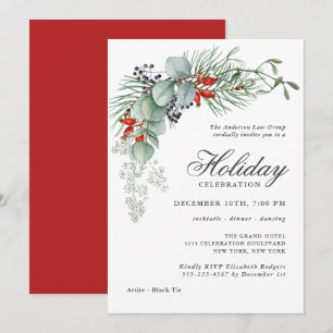 Vakantiegang Botanische Greenery Corporate Party Kaart