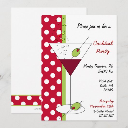 Vakantiegang Cocktails Kaart (Voorkant / Achterkant)