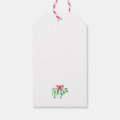 Vakantiegang Mistletoe Familie Festive Red Green Cadeaulabel (Achterkant)