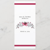 Vakantiegang Waterverf bloesems Menu (Achterkant)