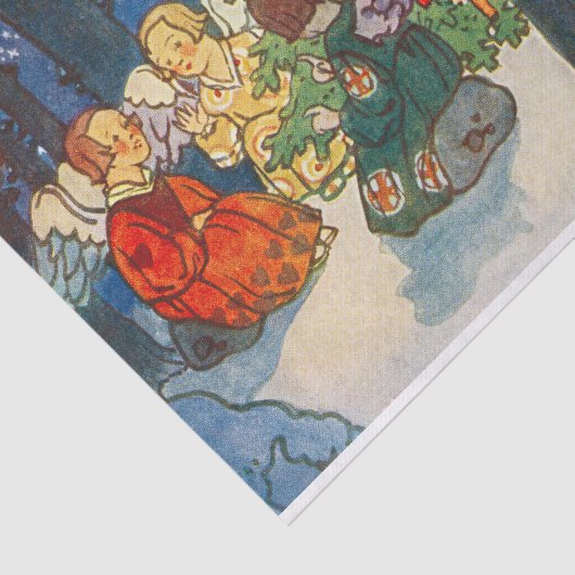  vakantiegangel en kerstboomschilderfeestdag tissuepapier (Detail)