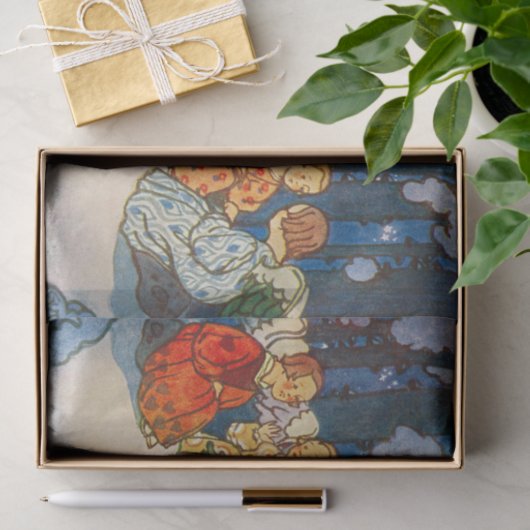  vakantiegangel en kerstboomschilderfeestdag tissuepapier (Geschenk)