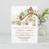 Vakantiegangers Floral Engagement Party Kaart (Staand voorkant)