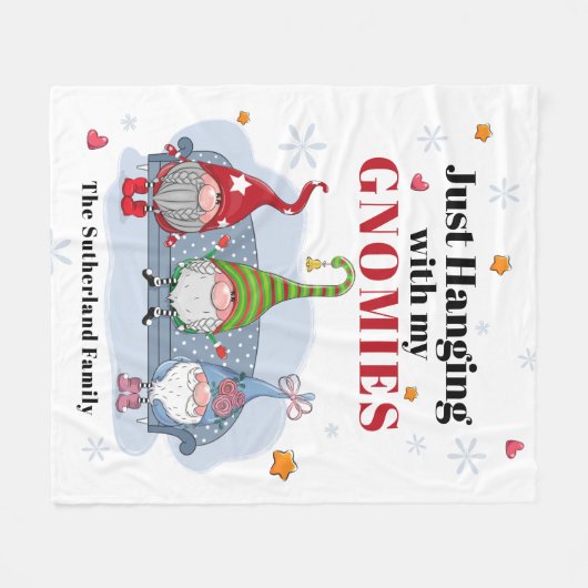 Vakantiegangers Gepersonaliseerde kerstfamilie Fleece Deken (Voorkant (Horizontaal))