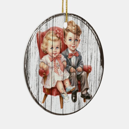 Vakantiegangers - Kerstversiering Keramisch Ornament (Rechts)