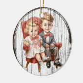 Vakantiegangers - Kerstversiering Keramisch Ornament (Links)