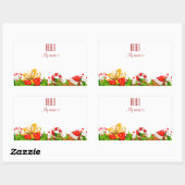 Vakantiegangers uitnodiging HALLO naamlabels Rechthoekige Sticker (Vel)