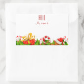 Vakantiegangers uitnodiging HALLO naamlabels Rechthoekige Sticker (Tas)