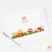 Vakantiegangers uitnodiging HALLO naamlabels Rechthoekige Sticker (Envelop)