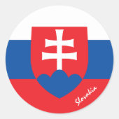 Vakantiegangers van Slowakije en Slowakije, vakant Ronde Sticker (Voorkant)