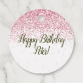 Vakantiegangers Waardering Roze cadeaulabel labels (Achterkant)