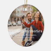 vakantiegeheugen | Sentimentele fotoherinnering Keramisch Ornament (Links)