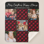 Vakantiegeld Aangepast uniek 5 fotocollage Sherpa Deken (Voorkant)