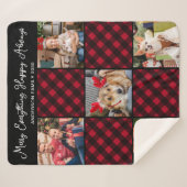 Vakantiegeld Aangepast uniek 5 fotocollage Sherpa Deken (Voorkant (horizontaal))