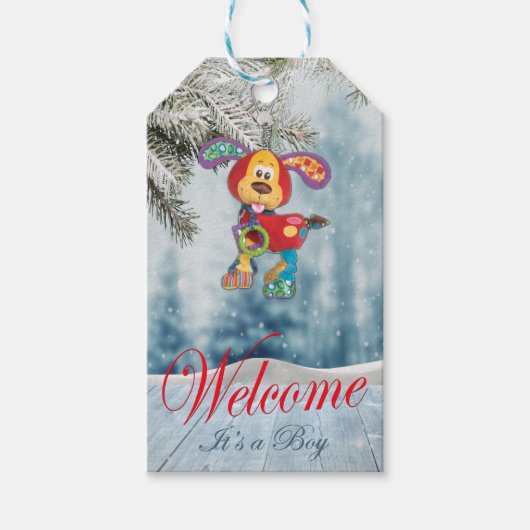 Vakantiegeld Baby shower Cadeaulabel (Voorkant)