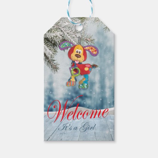 Vakantiegeld Baby shower Cadeaulabel (Voorkant)