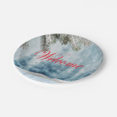 Vakantiegeld Baby shower Papieren Bordje (Gekanteld)