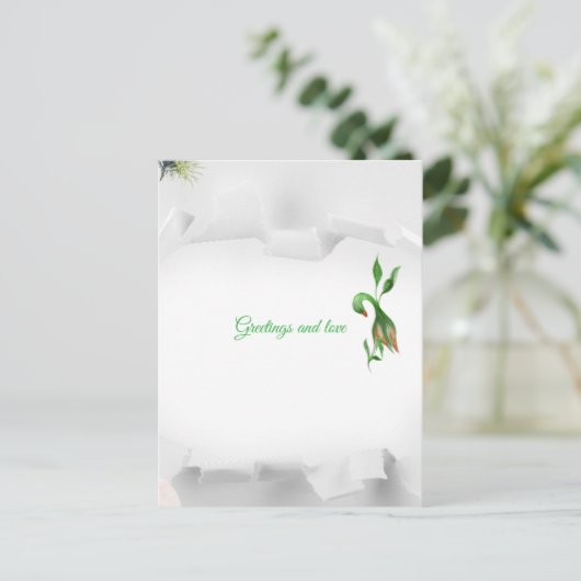 Vakantiegeld briefkaart (Staand voorkant)