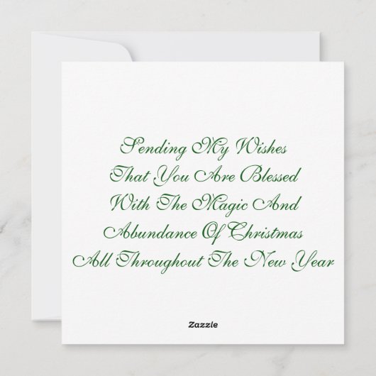 Vakantiegeld Briefpapier en Wenskaarten Feestdagenkaart (Achterkant)