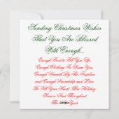 Vakantiegeld Briefpapier en Wenskaarten Feestdagenkaart (Achterkant)