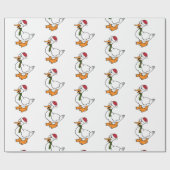 Vakantiegeld Cartoon Duck Wrapping Paper Cadeaupapier (Vlak)