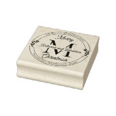 Vakantiegeld Elegant Monogram Terugkeeradres zegel Rubberstempel (Stempel)
