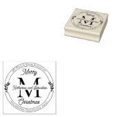 Vakantiegeld Elegant Monogram Terugkeeradres zegel Rubberstempel (Gestempeld)
