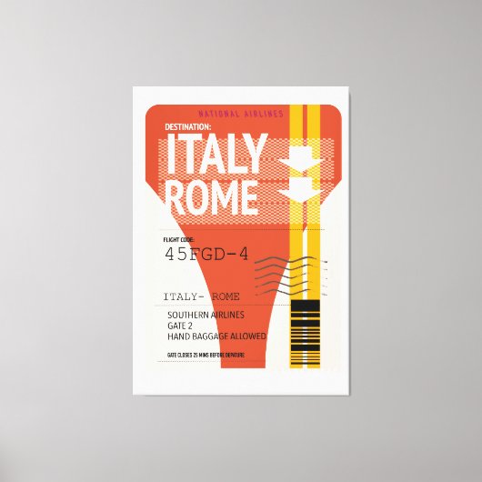 Vakantiegeld Italië Canvas Afdruk (Voorkant)