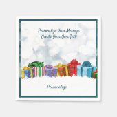 Vakantiegeld kerstcadeaupresentaties personalisere servet (Voorkant)