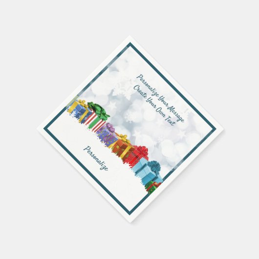 Vakantiegeld kerstcadeaupresentaties personalisere servet (Hoek)