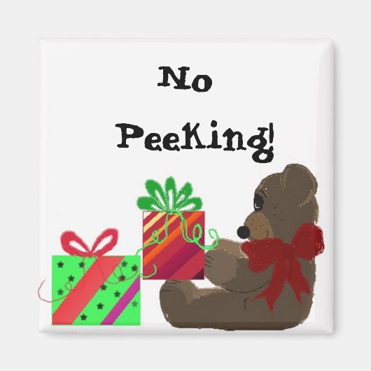 Vakantiegeld Label - Geen peking! Magneet (Voorkant)