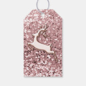 Vakantiegeld Label Glitter Pink Ros Sparkly Reinde Cadeaulabel (Achterkant)