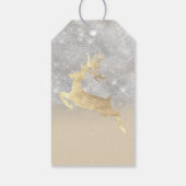Vakantiegeld Label Grijze ivoren rendiervis Cadeaulabel (Achterkant)
