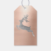 Vakantiegeld Label grijze roze roze rendiervis Cadeaulabel (Achterkant)