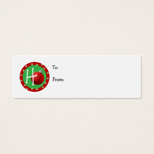 Vakantiegeld Label Mini Visitekaartjes (Voorkant)
