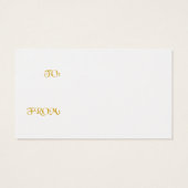 Vakantiegeld Label Visitekaartjes (Achterkant)