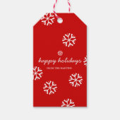 Vakantiegeld: Labels prettige feestdagen Snowflake Cadeaulabel (Voorkant)