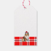 Vakantiegeld met een Collie Dog Kerstmis Cadeaulabel (Achterkant)