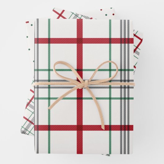 Vakantiegeld rood en groen inpakpapier vel (In situ)