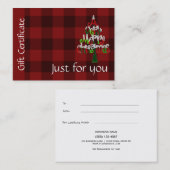 Vakantiegeld Versierlijk kerstcadeau Kortingskaartje (Voorkant / Achterkant)