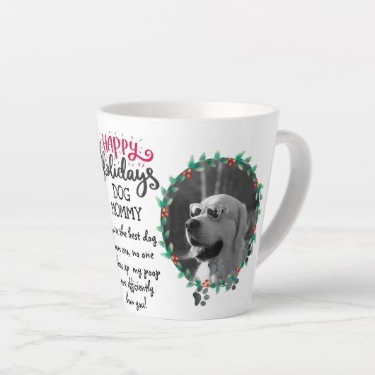 Vakantiegeld voor DOG Mammie of papa voegt twee FO Latte Mok (Rechterhoek)