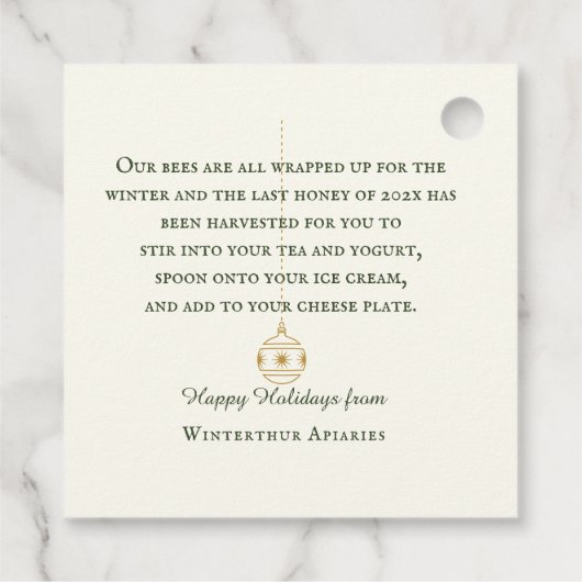 Vakantiegeld voor Label van honingkorren en Canvas (Achterkant)