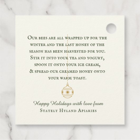 Vakantiegeld voor Label van honingkorren en Canvas (Achterkant)