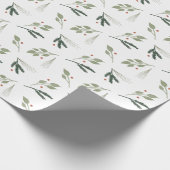 Vakantiegeld Waterverf Greenery Wrapping Paper Cadeaupapier (Hoek)