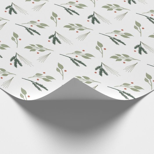 Vakantiegeld Waterverf Greenery Wrapping Paper Cadeaupapier (Hoek)