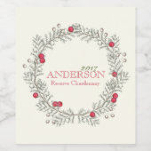 Vakantiegeletiket Wijn Etiket (Enkel label)