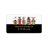 Vakantiegeletiketten met uitgelekte goederen etiket (Voorkant)