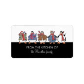 Vakantiegeletiketten met uitgelekte goederen etiket (Voorkant)